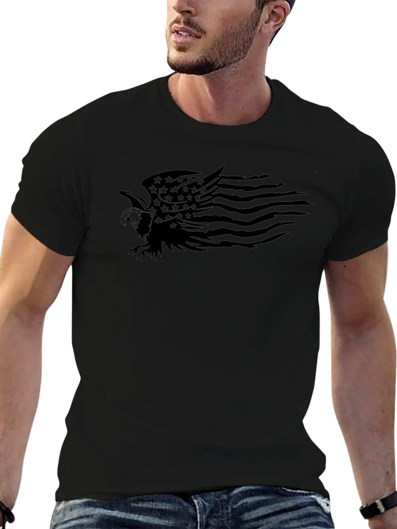 Eagle Flag Graphic Tee - Patriotic Style