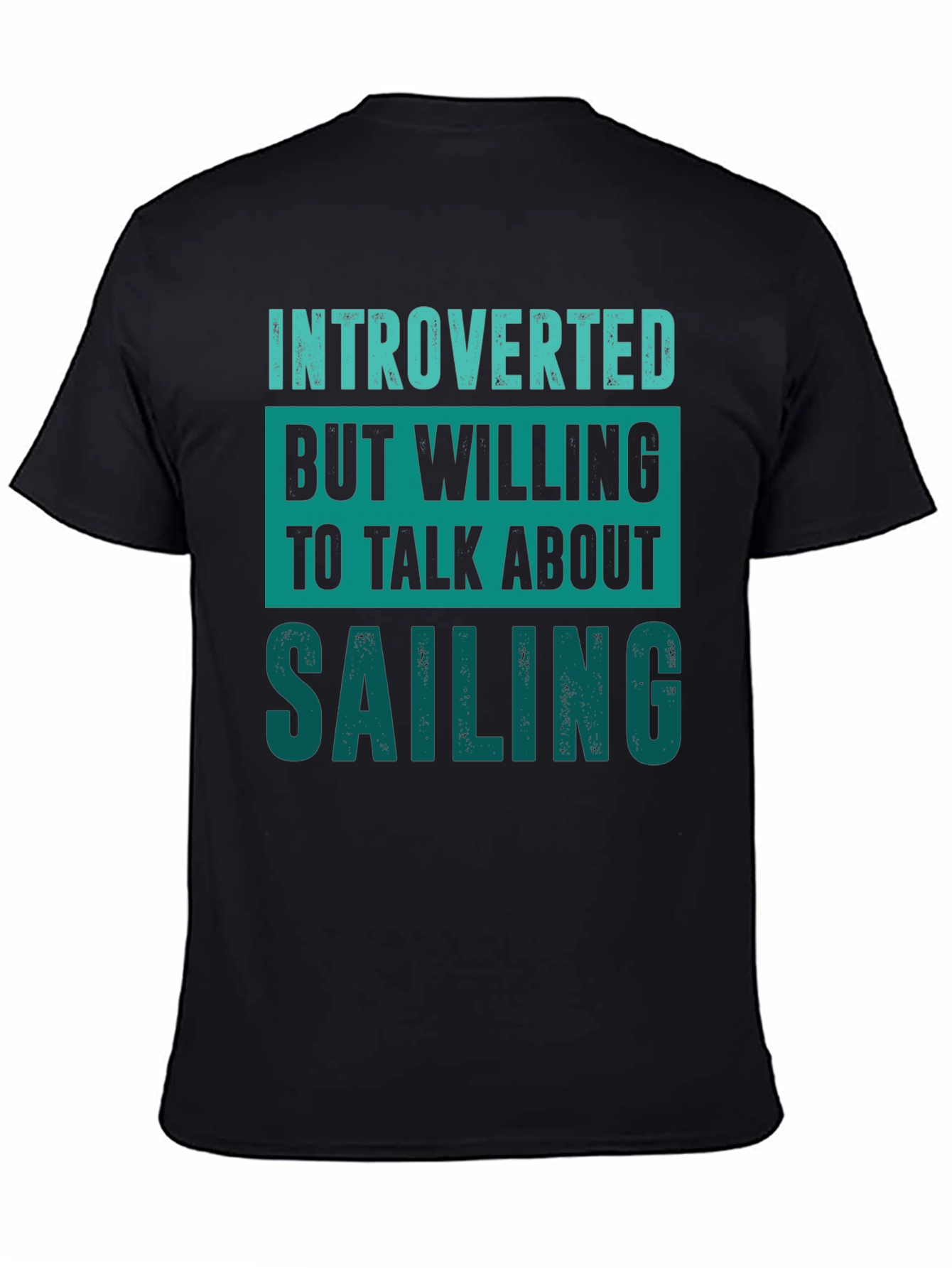 Introverted Sailing Enthusiast Black T-Shirt