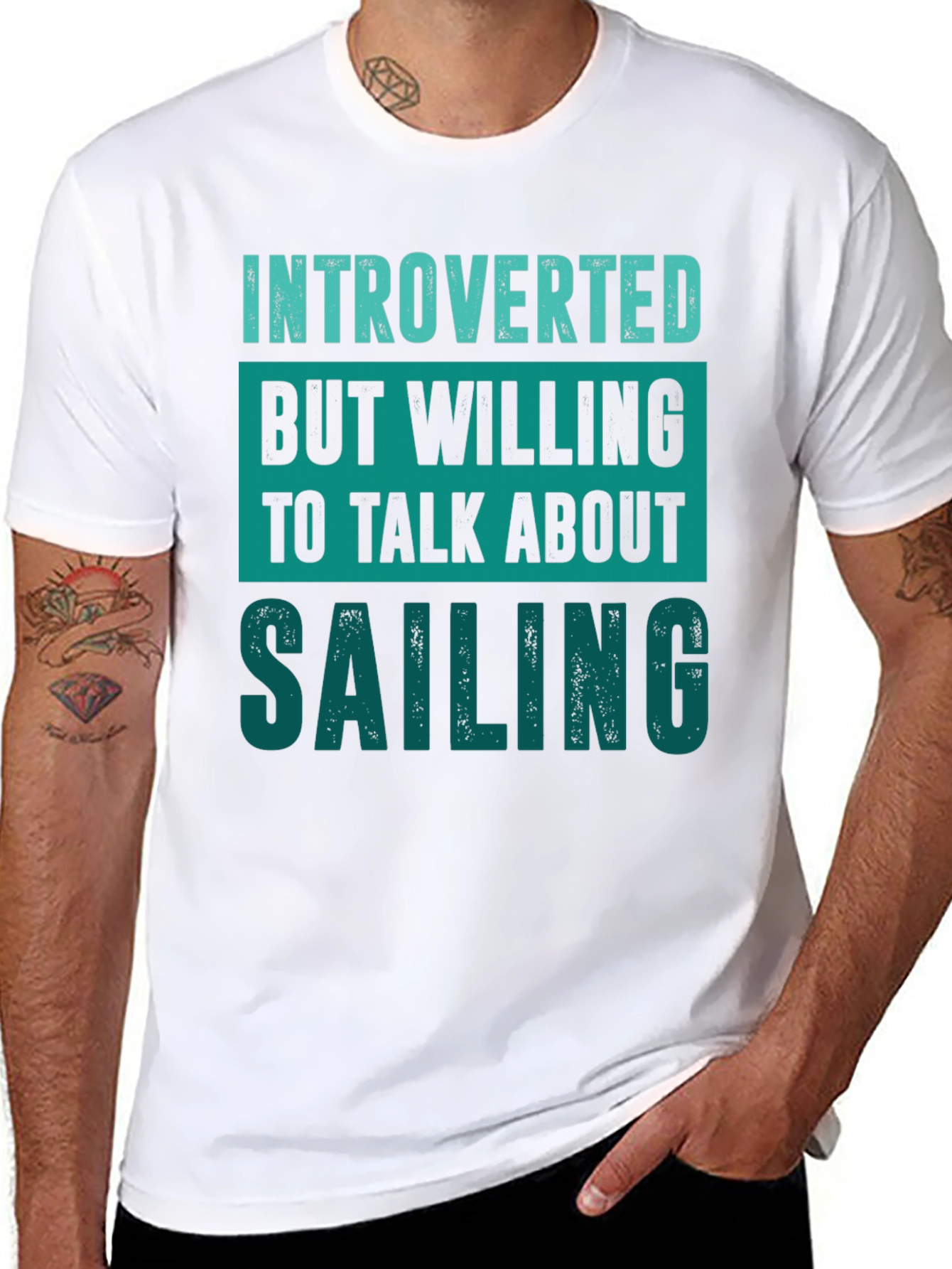 Introverted Sailing Enthusiast Black T-Shirt