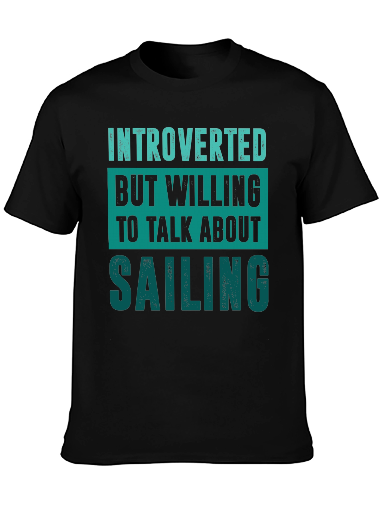 Introverted Sailing Enthusiast Black T-Shirt