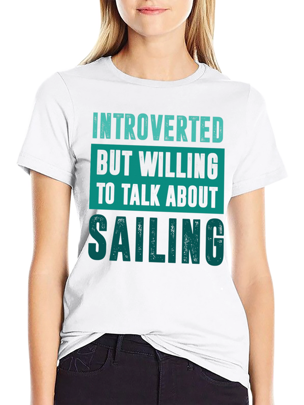 Introverted Sailing Enthusiast Black T-Shirt
