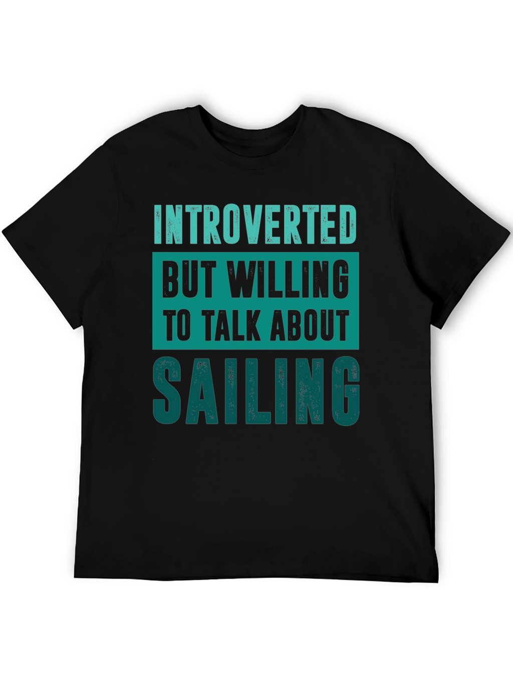 Introverted Sailing Enthusiast Black T-Shirt