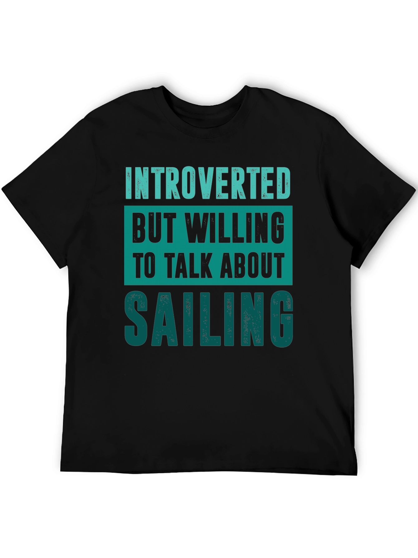 Introverted Sailing Enthusiast Black T-Shirt