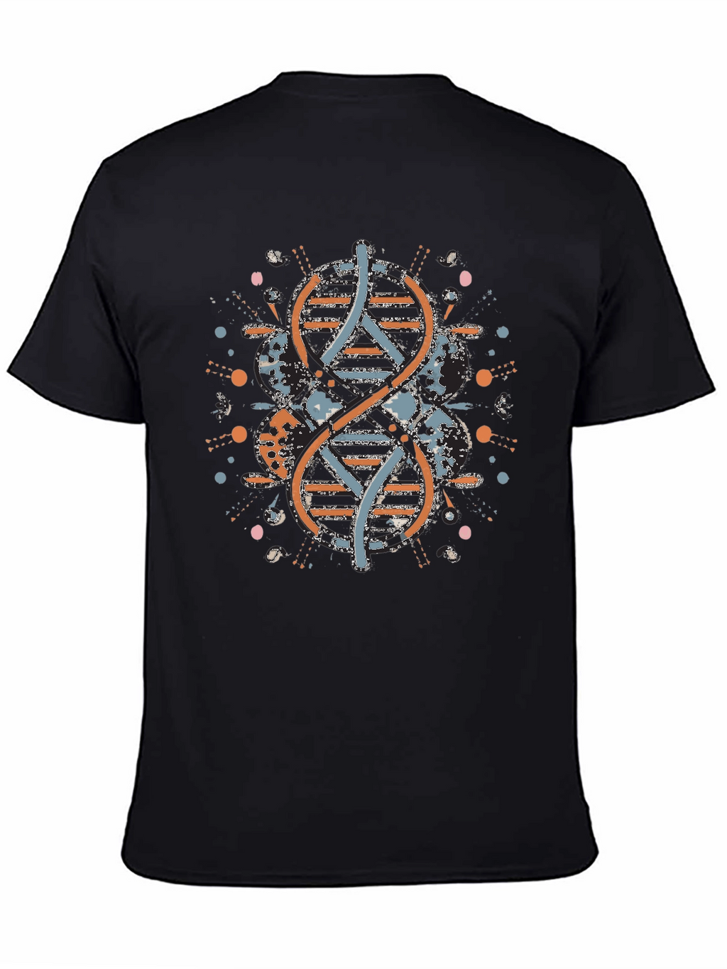 DNA Graphic Print Mens Black T-Shirt