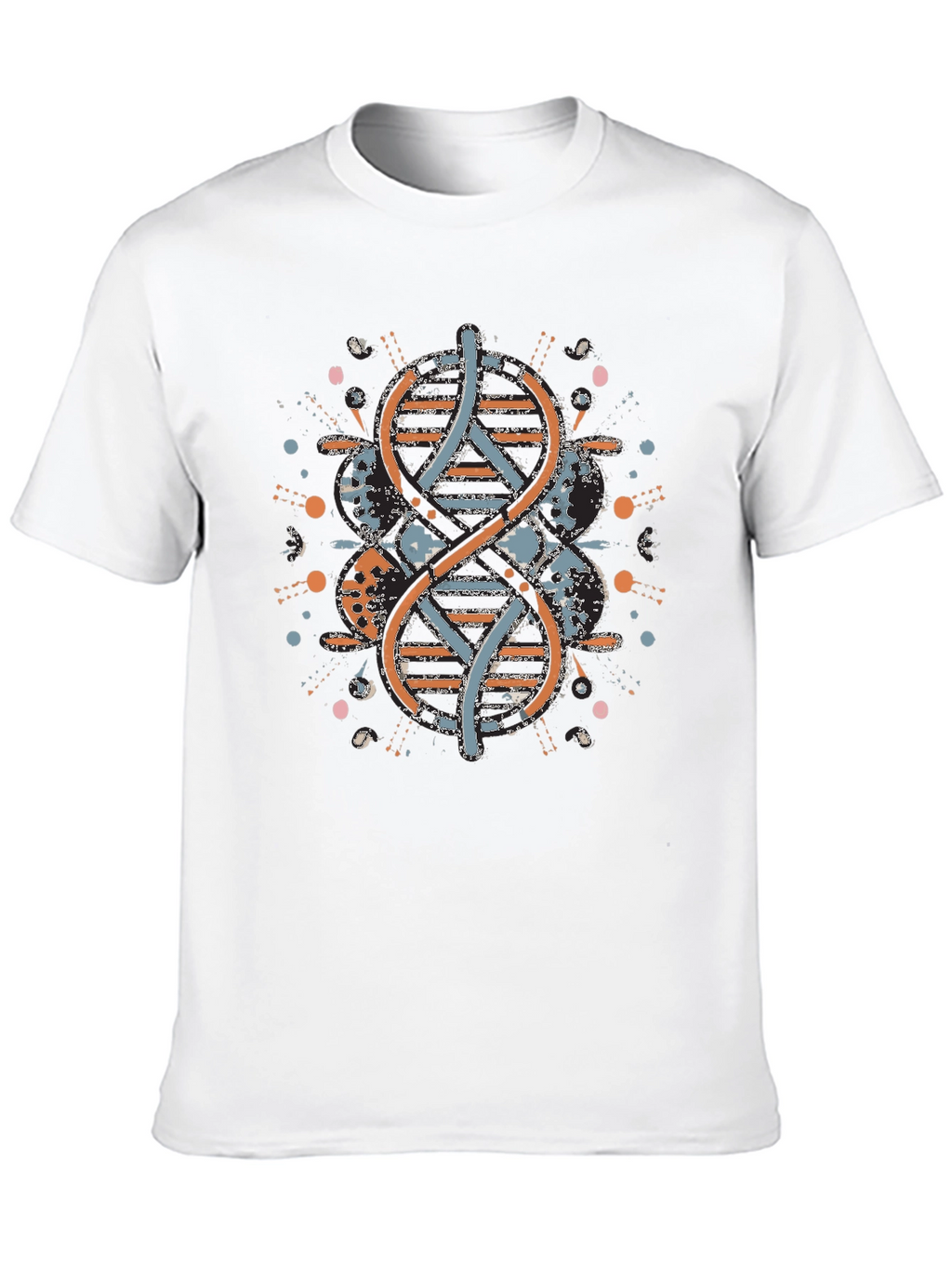 DNA Graphic Print Mens Black T-Shirt