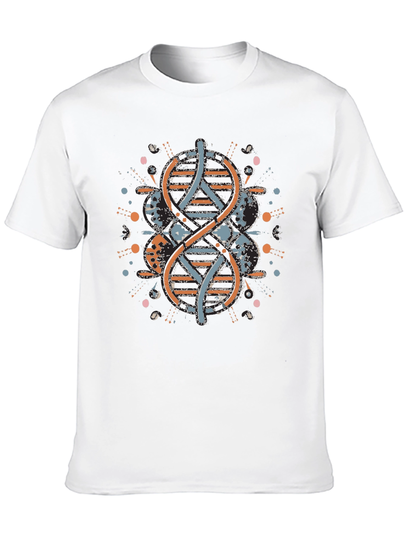 DNA Graphic Print Mens Black T-Shirt