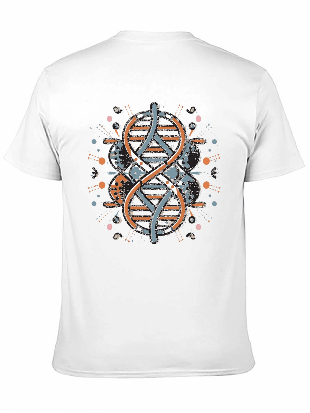 DNA Graphic Print Mens Black T-Shirt
