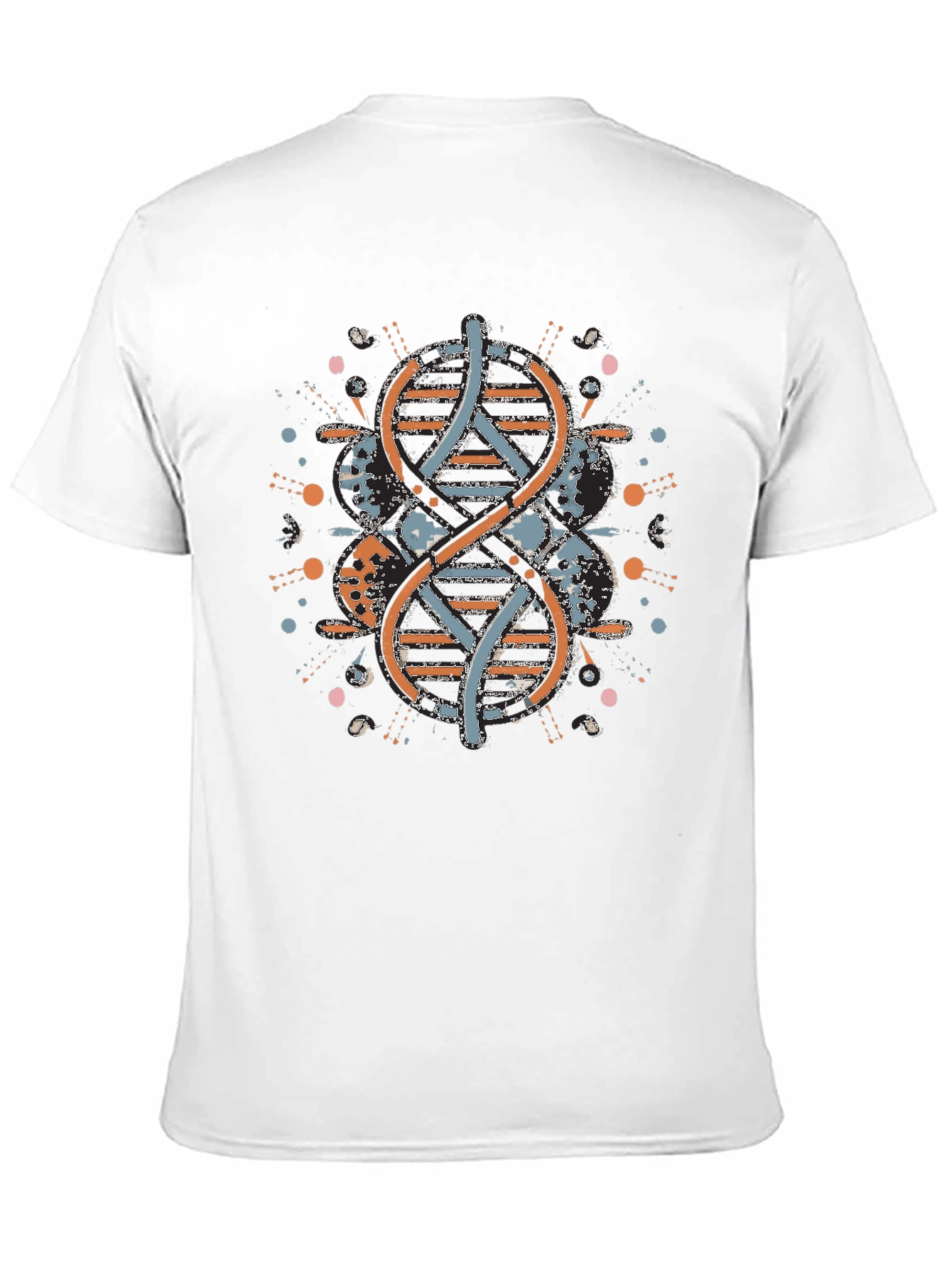 DNA Graphic Print Mens Black T-Shirt