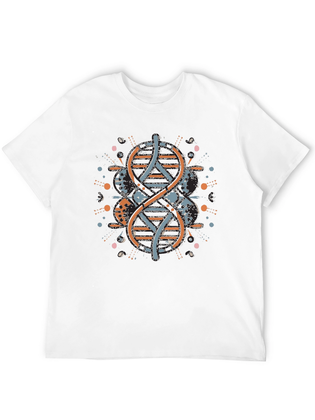 DNA Graphic Print Mens Black T-Shirt