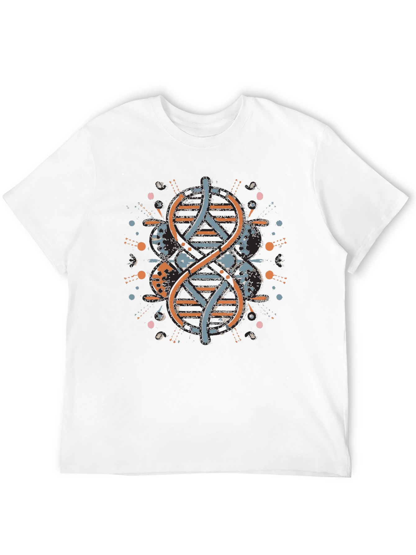 DNA Graphic Print Mens Black T-Shirt