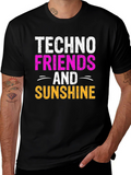 Techno Friends & Sunshine Graphic T-Shirt