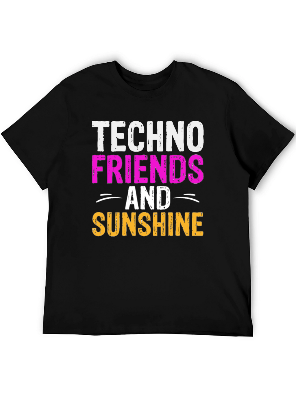 Techno Friends & Sunshine Graphic T-Shirt