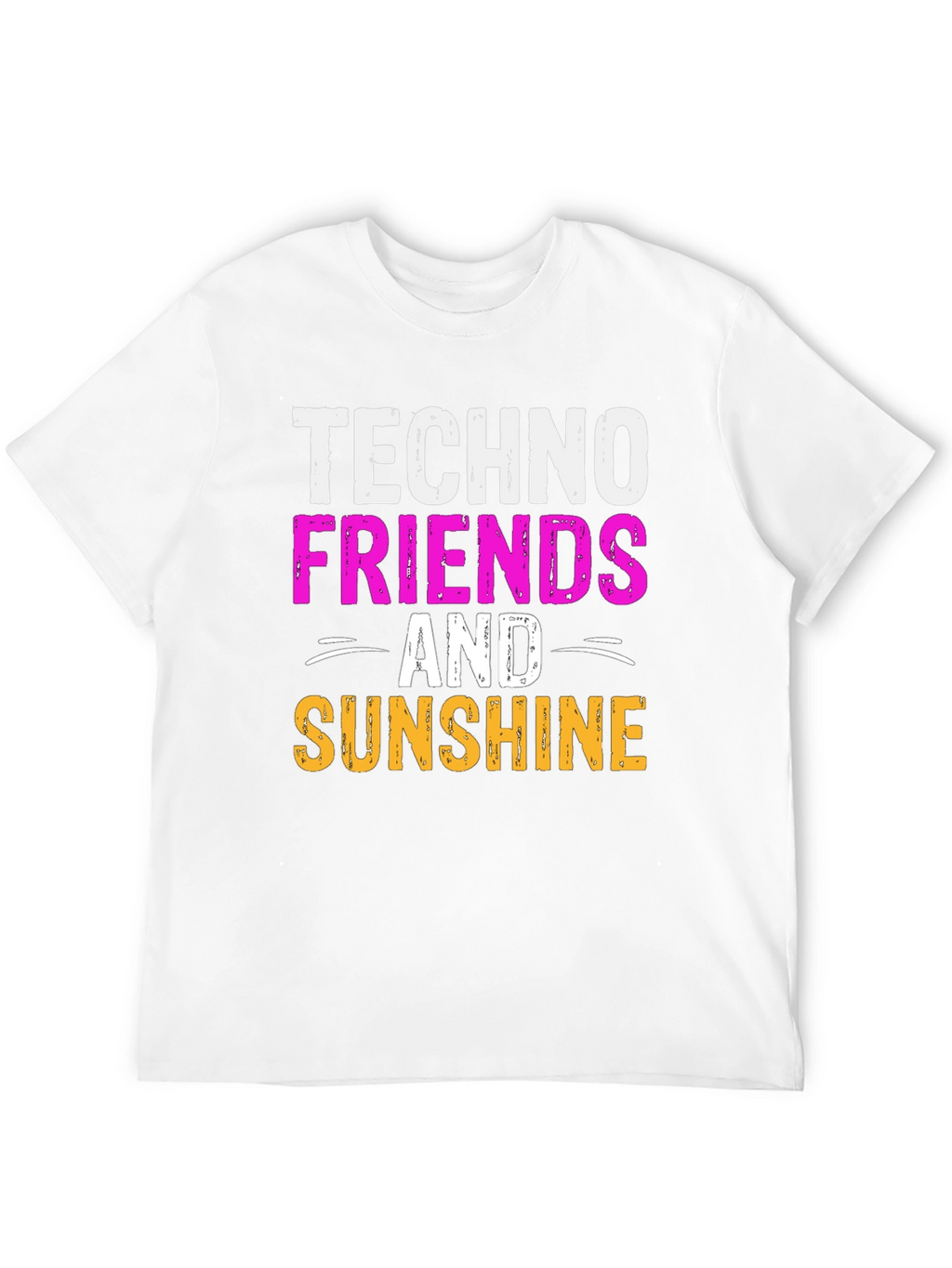 Techno Friends & Sunshine Graphic T-Shirt