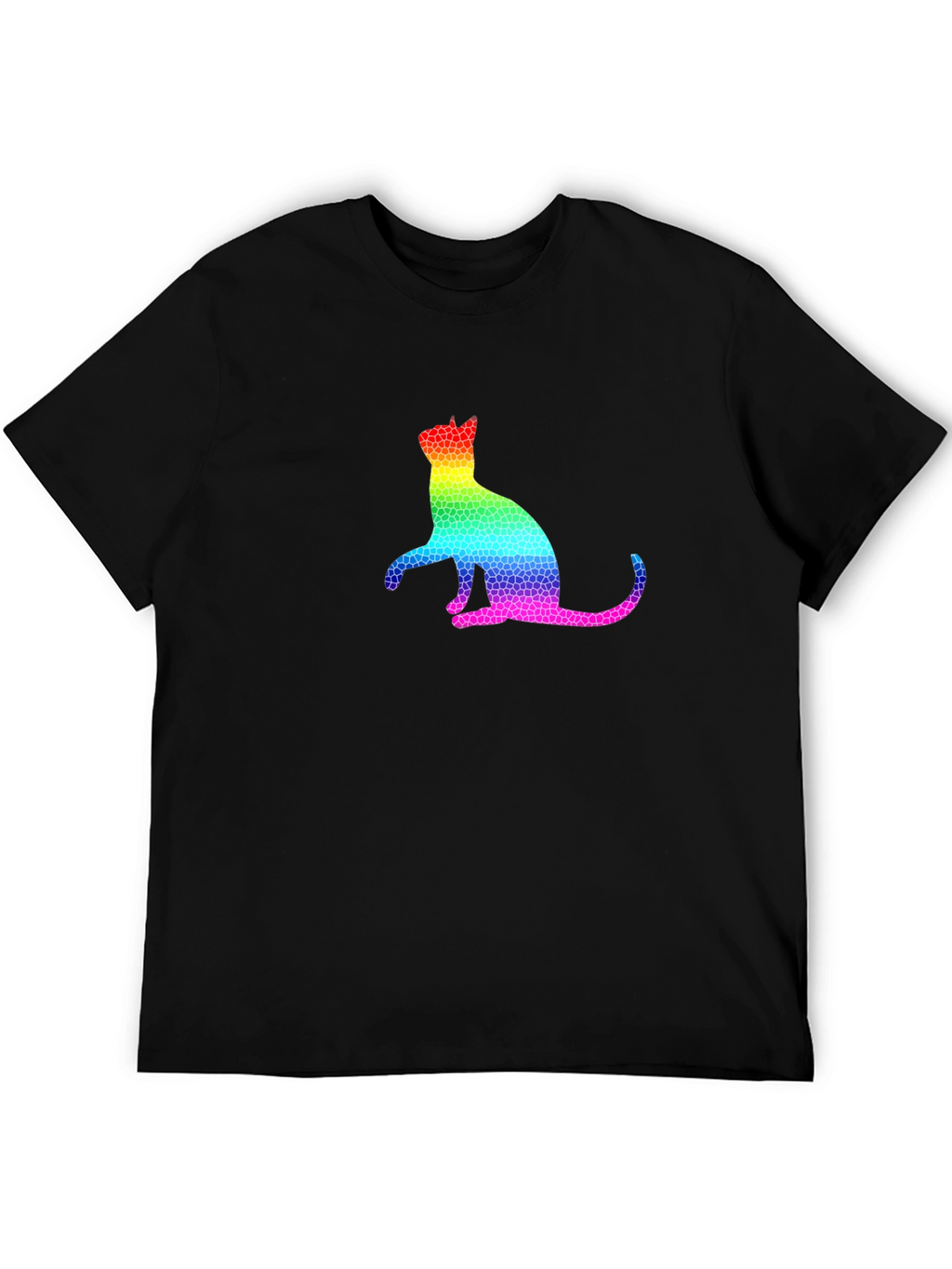 Rainbow Mosaic Cat T-Shirt