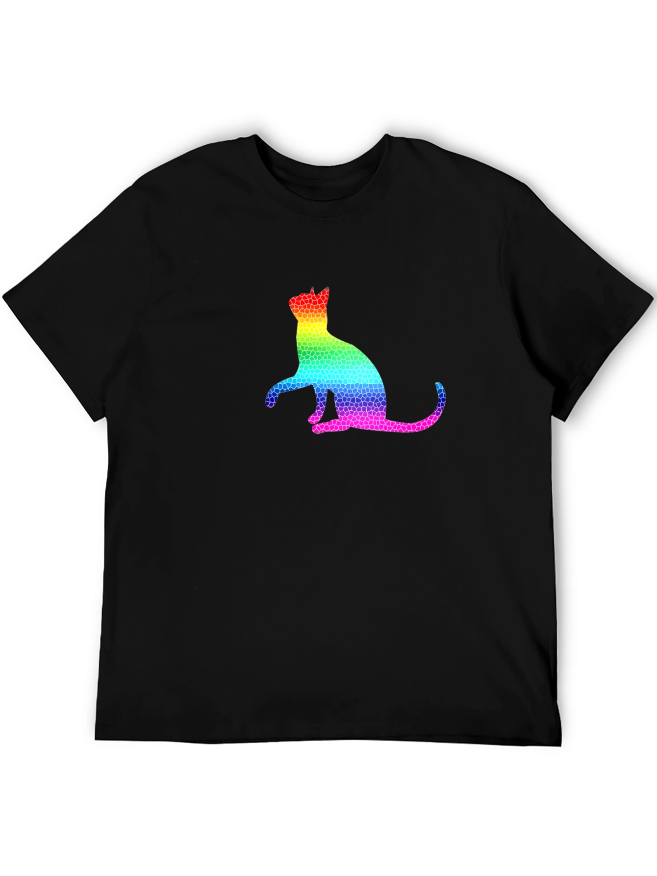 Rainbow Mosaic Cat T-Shirt