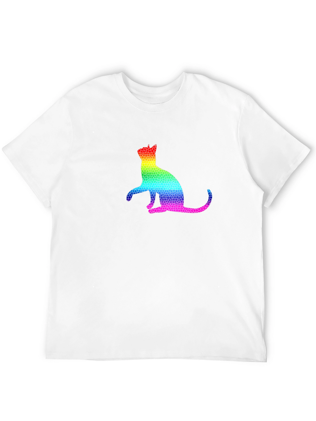 Rainbow Mosaic Cat T-Shirt