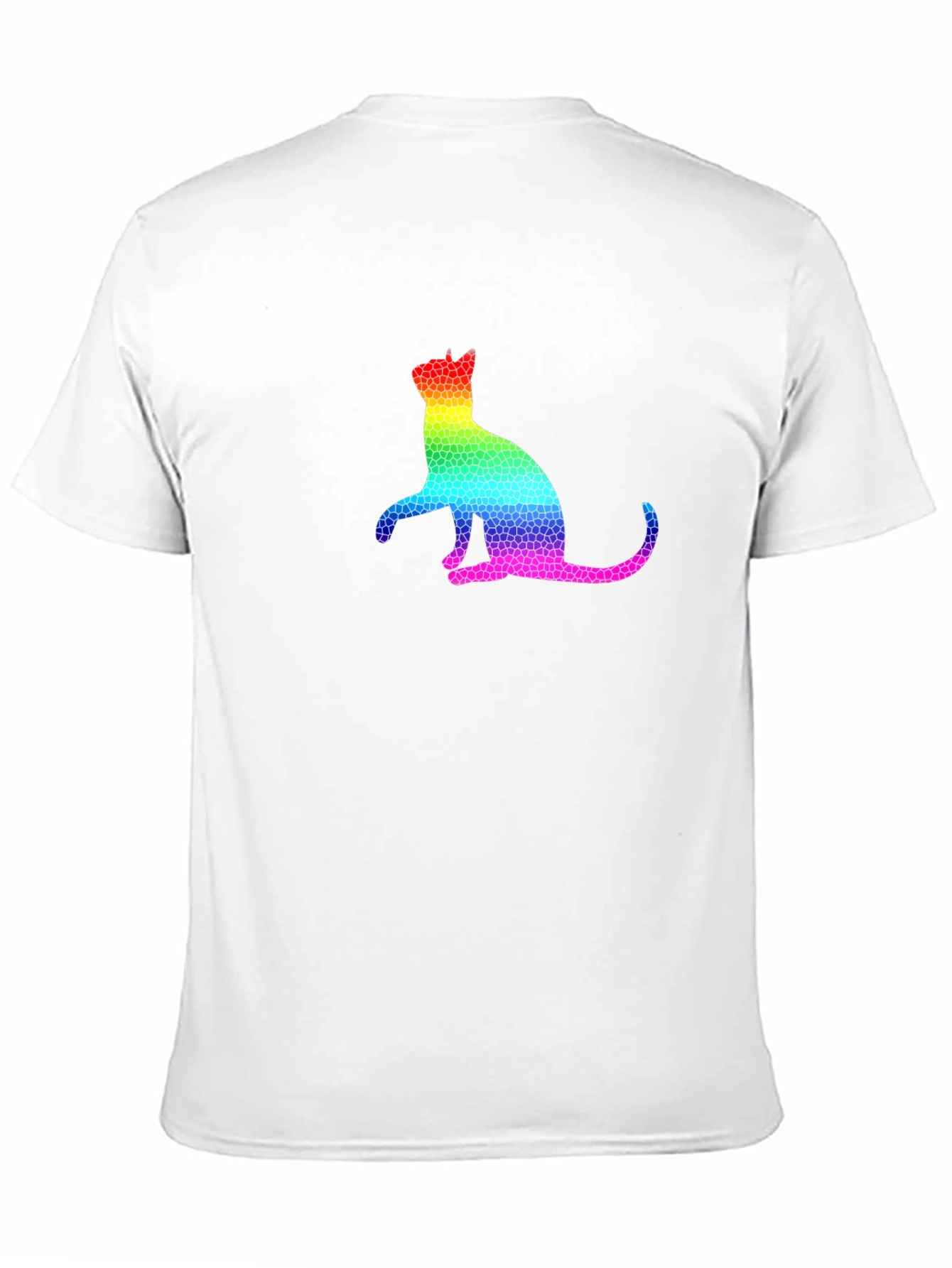 Rainbow Mosaic Cat T-Shirt