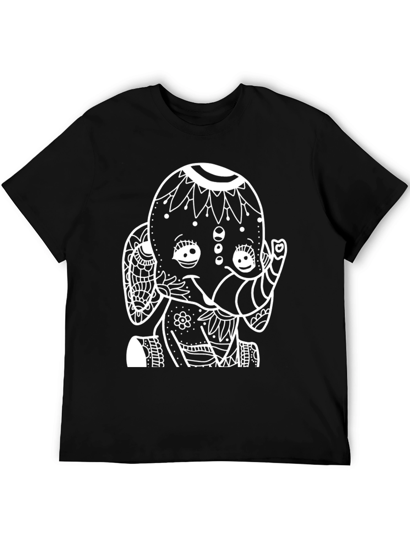 Elephant Graphic Tee - Black Cotton T-Shirt