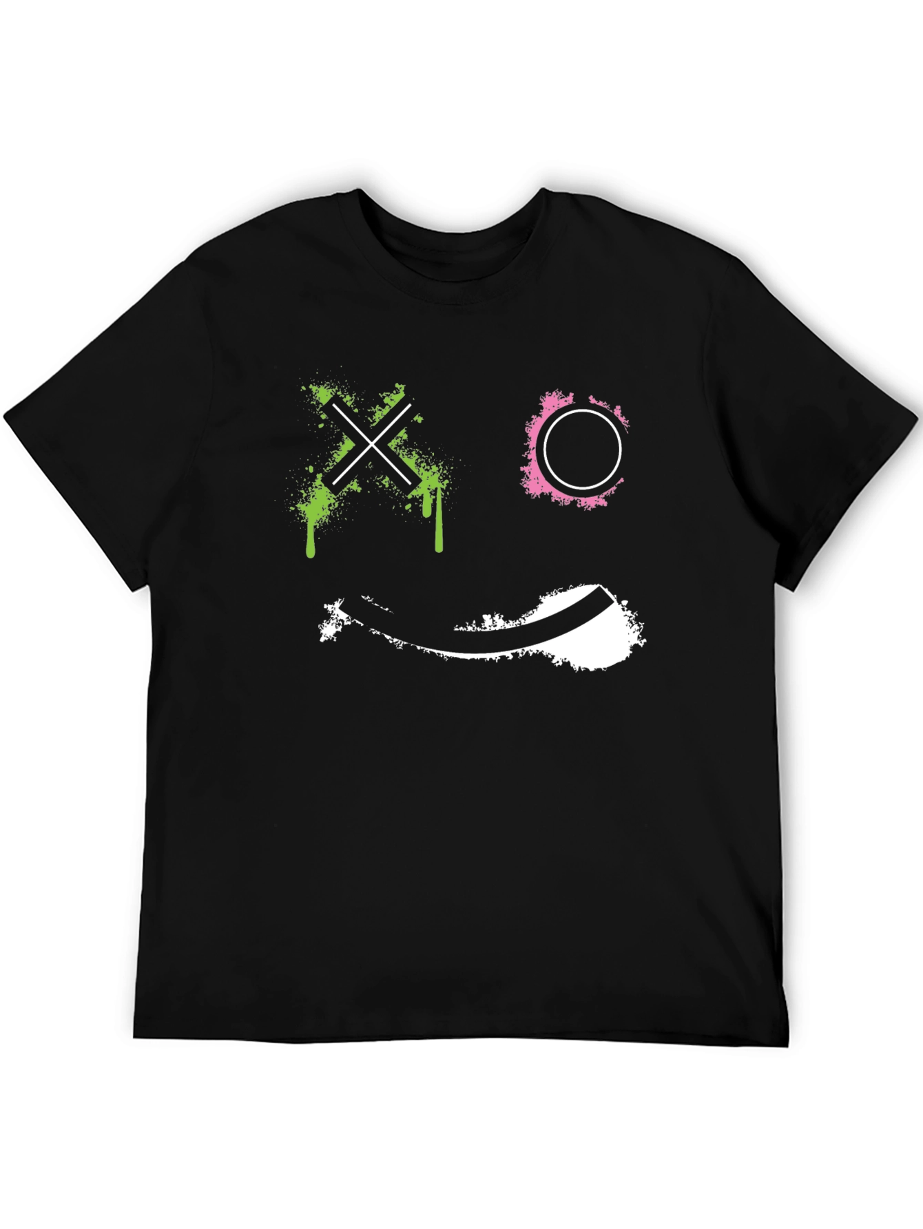 Abstract Graphic Print Black T-Shirt