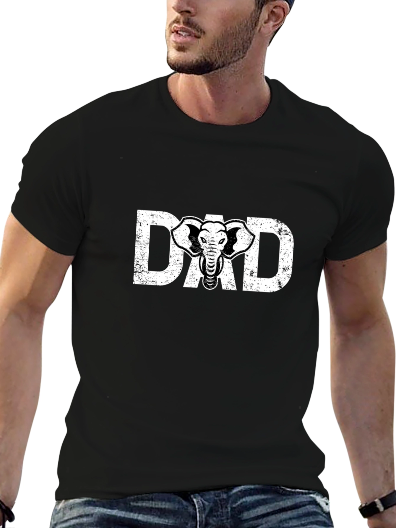 Dad Elephant Graphic T-Shirt