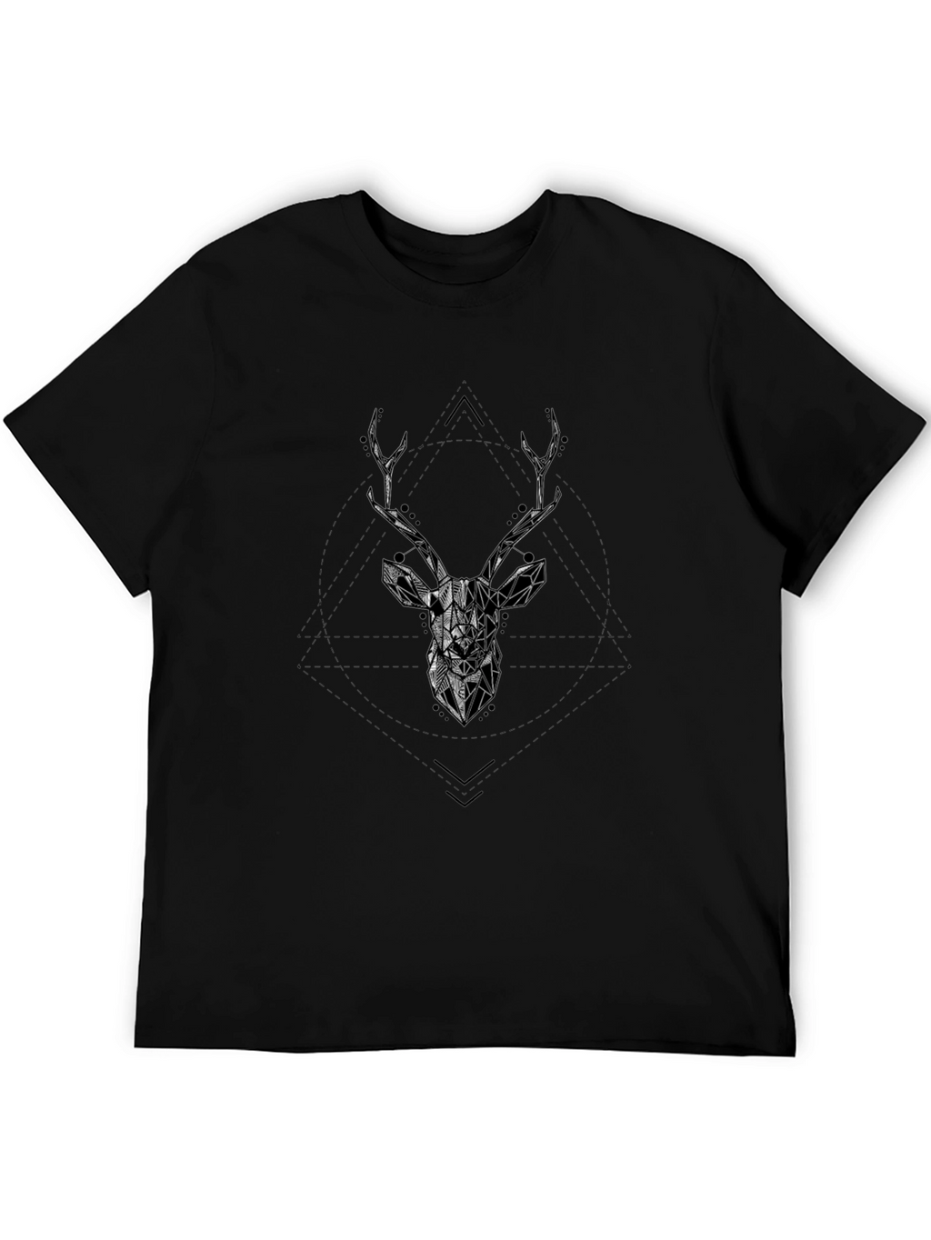 Geometric Deer Head Graphic T-Shirt