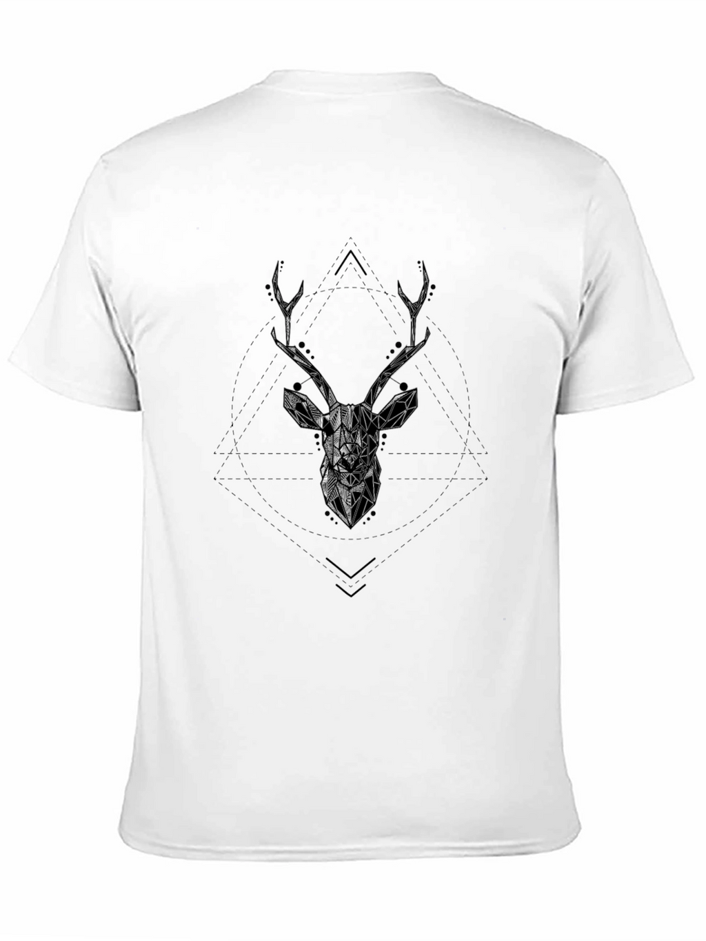 Geometric Deer Head Graphic T-Shirt