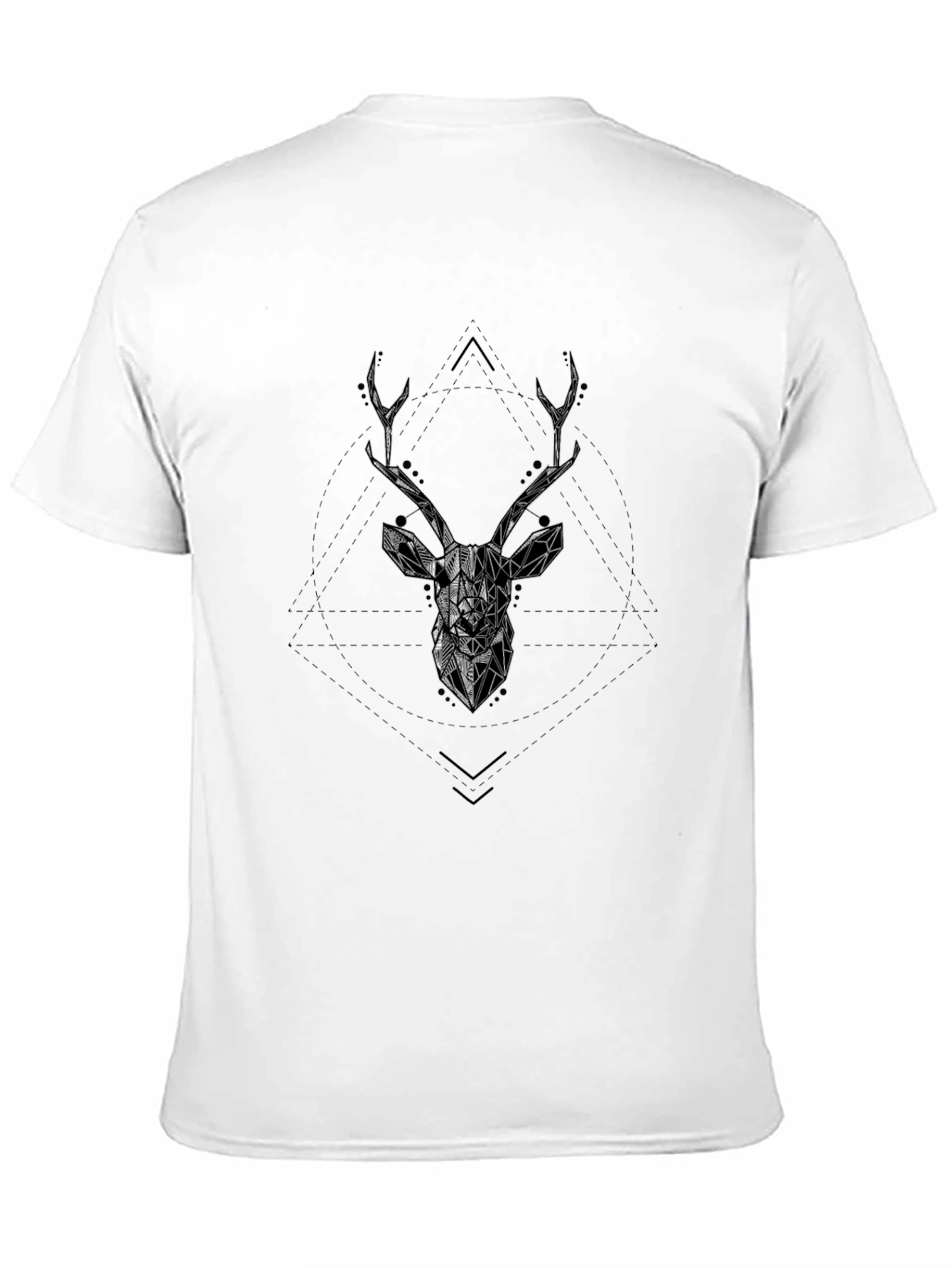Geometric Deer Head Graphic T-Shirt