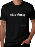 #ArmyStrong Camouflage Print Black T-Shirt