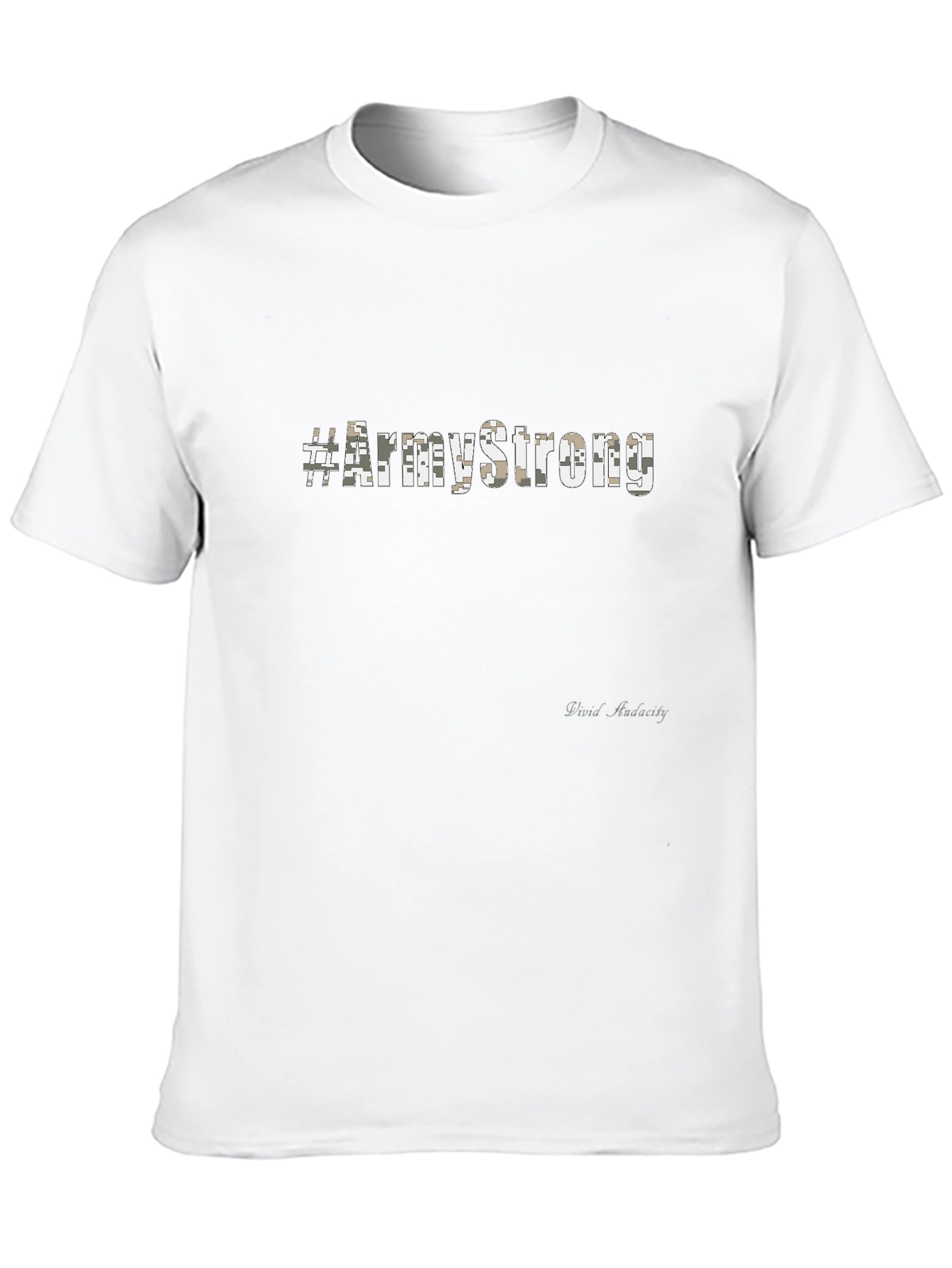 #ArmyStrong Camouflage Print Black T-Shirt
