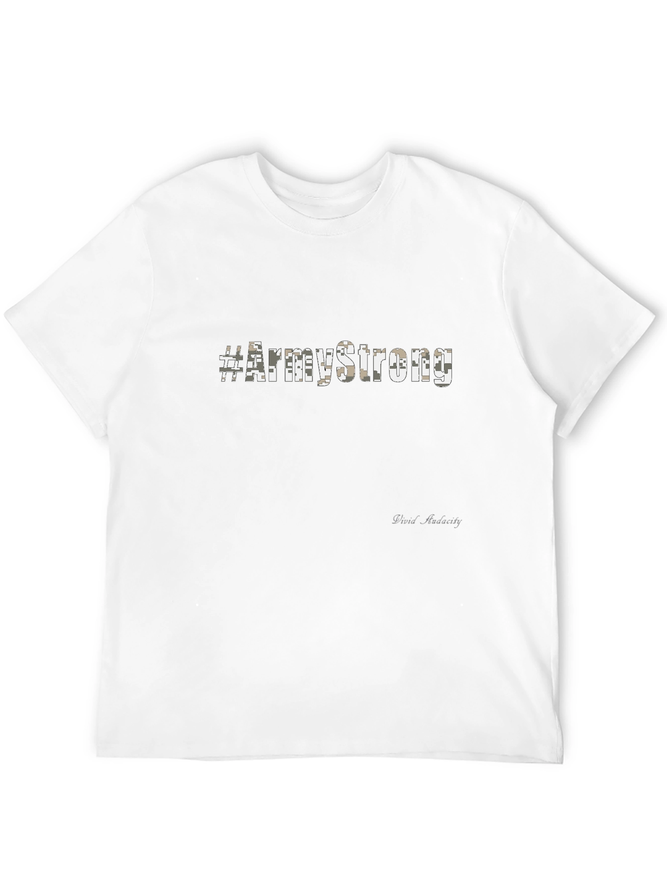 #ArmyStrong Camouflage Print Black T-Shirt