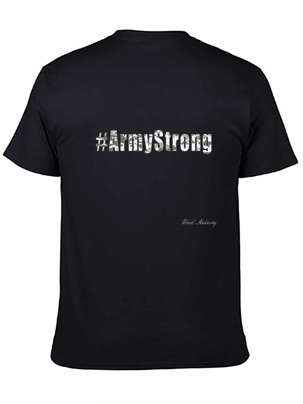 #ArmyStrong Camouflage Print Black T-Shirt
