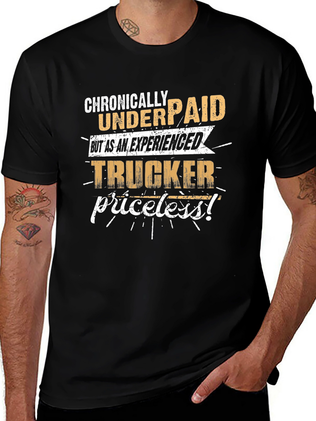 Chronically Underpaid Trucker Graphic T-Shirt