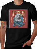 American Eagle Graphic Print Black T-Shirt