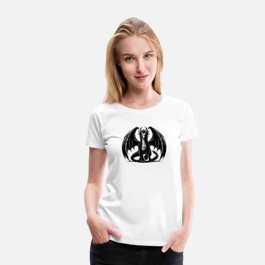 Large Proud Dragon With Wings Tattoo Style