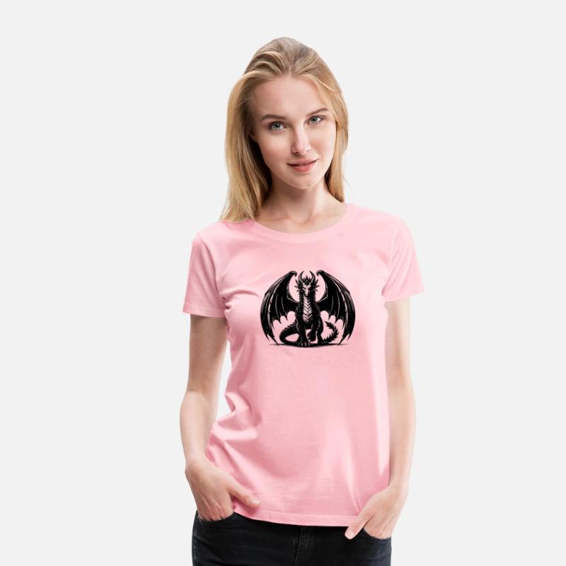 Large Proud Dragon With Wings Tattoo Style