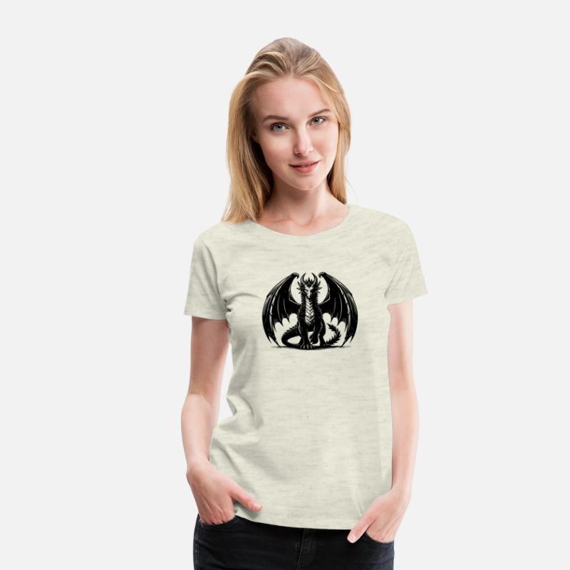 Large Proud Dragon With Wings Tattoo Style