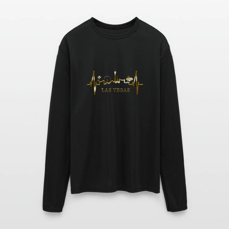 Las Vegas Skyline Heartbeat Nevada Poker USA Fan