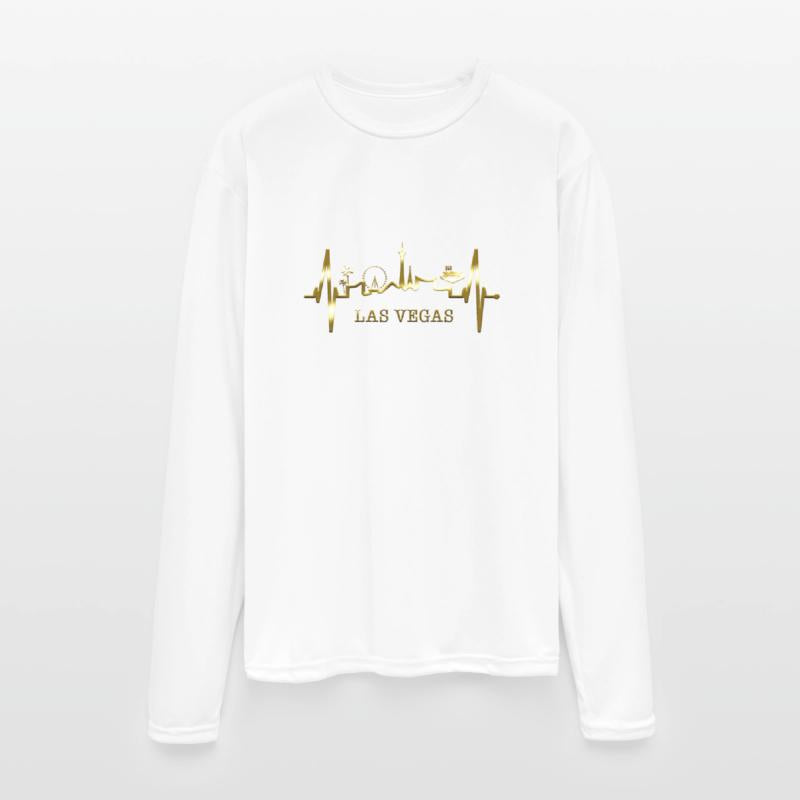 Las Vegas Skyline Heartbeat Nevada Poker USA Fan