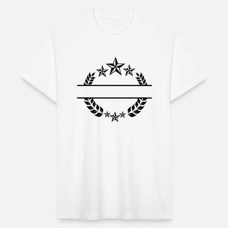 Laurel wreath with three stars below and above