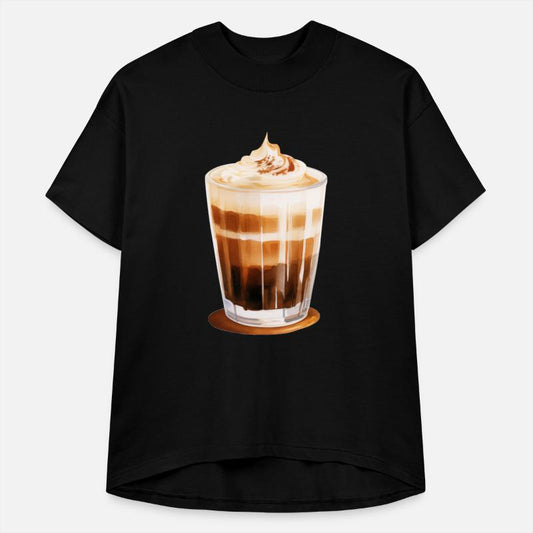 Layered Latte Coffee With Whipped Cream