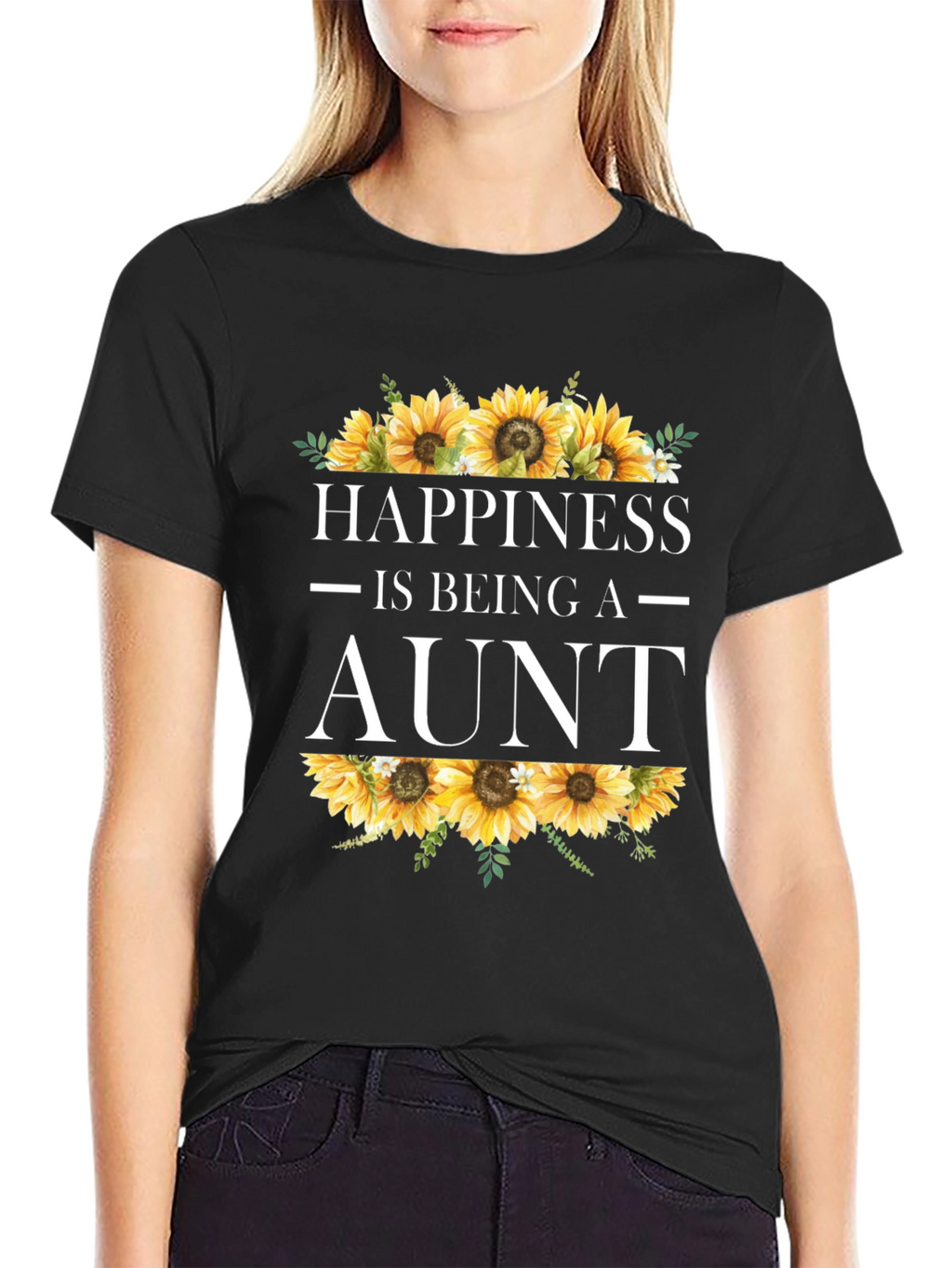 Happiness is Being an Aunt Sunflower T-Shirt