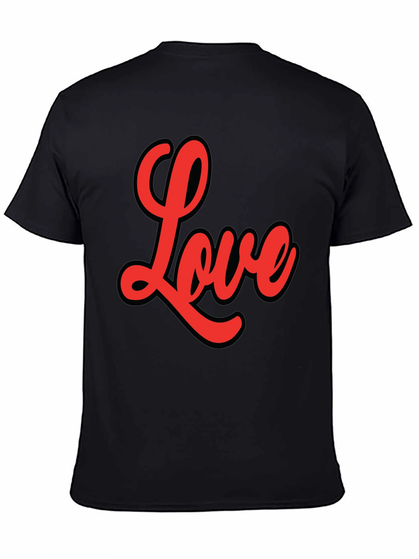 Love Graphic Tee - Stylish Black Cotton T-Shirt