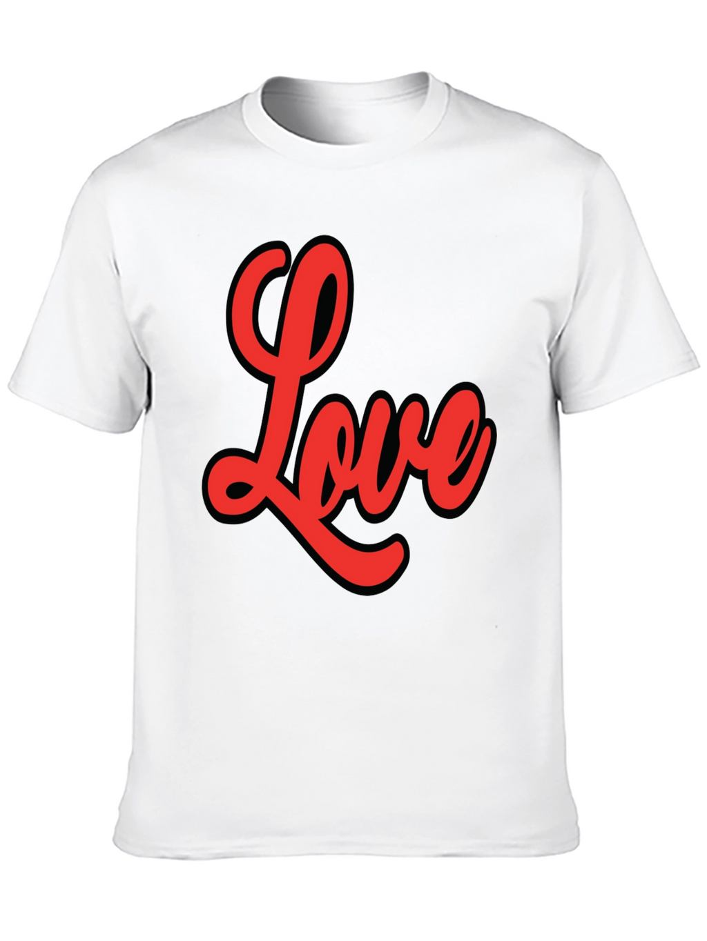 Love Graphic Tee - Stylish Black Cotton T-Shirt