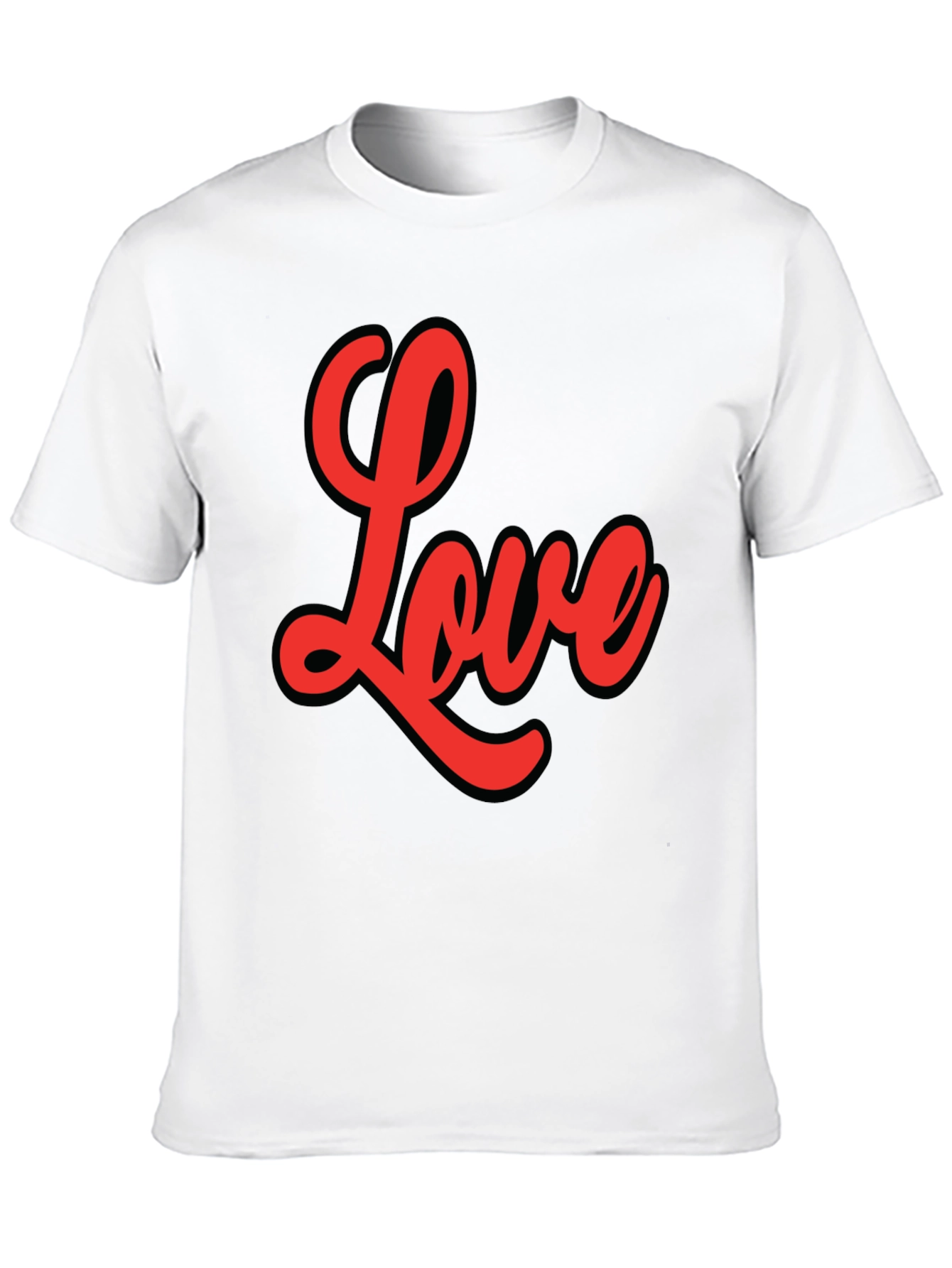 Love Graphic Tee - Stylish Black Cotton T-Shirt