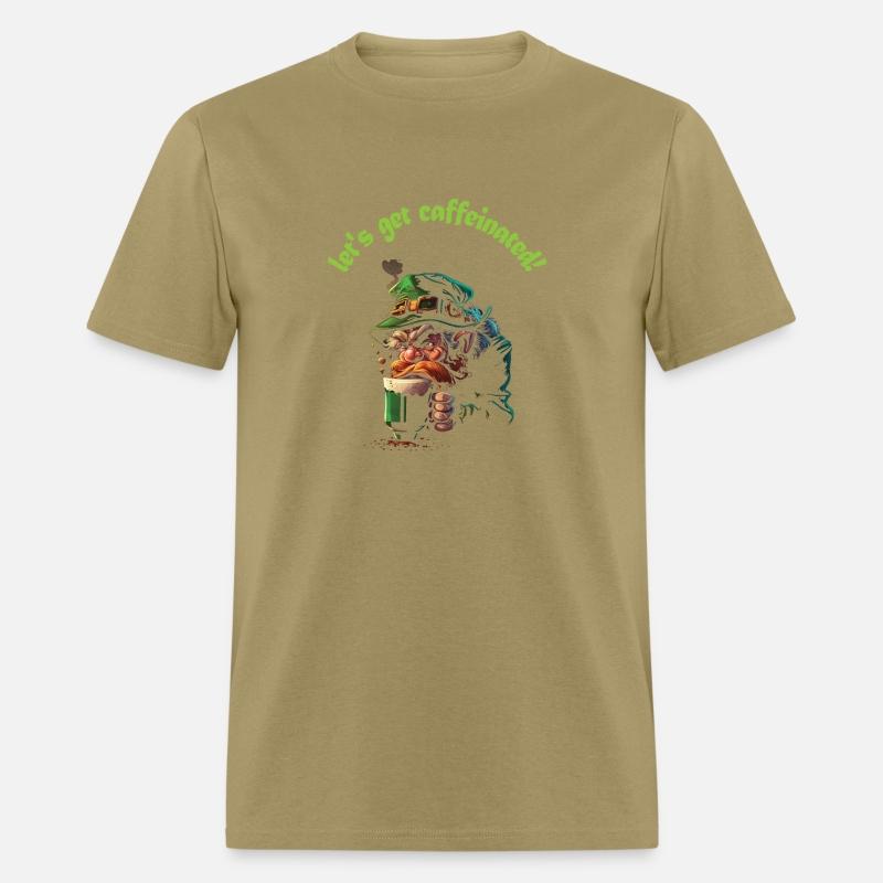 Leprechaun drinking coffee coffee