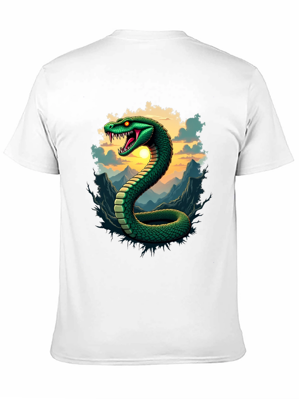 Mens Snake Graphic Tee - Black