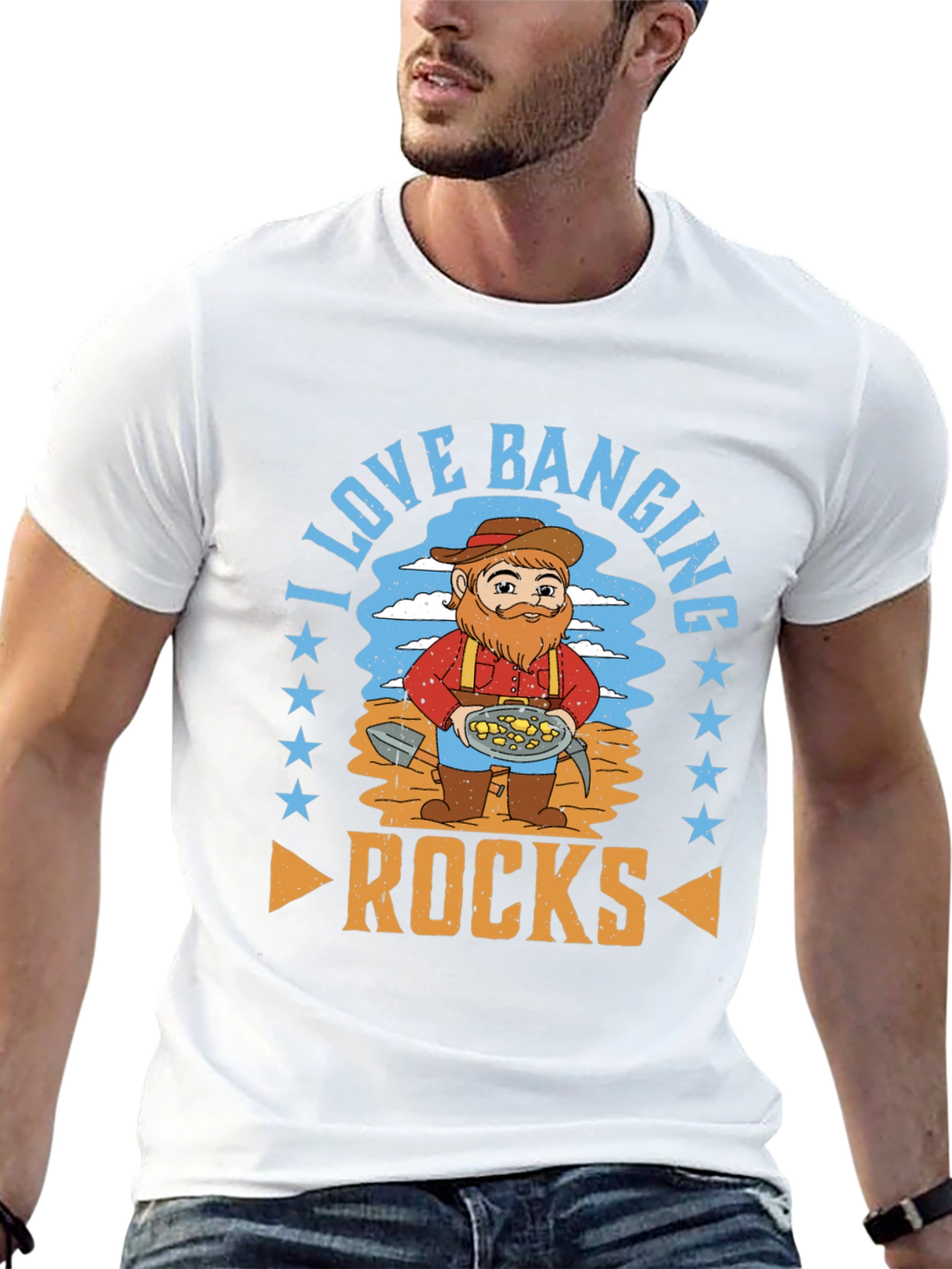 I Love Banging Rocks Funny T-Shirt
