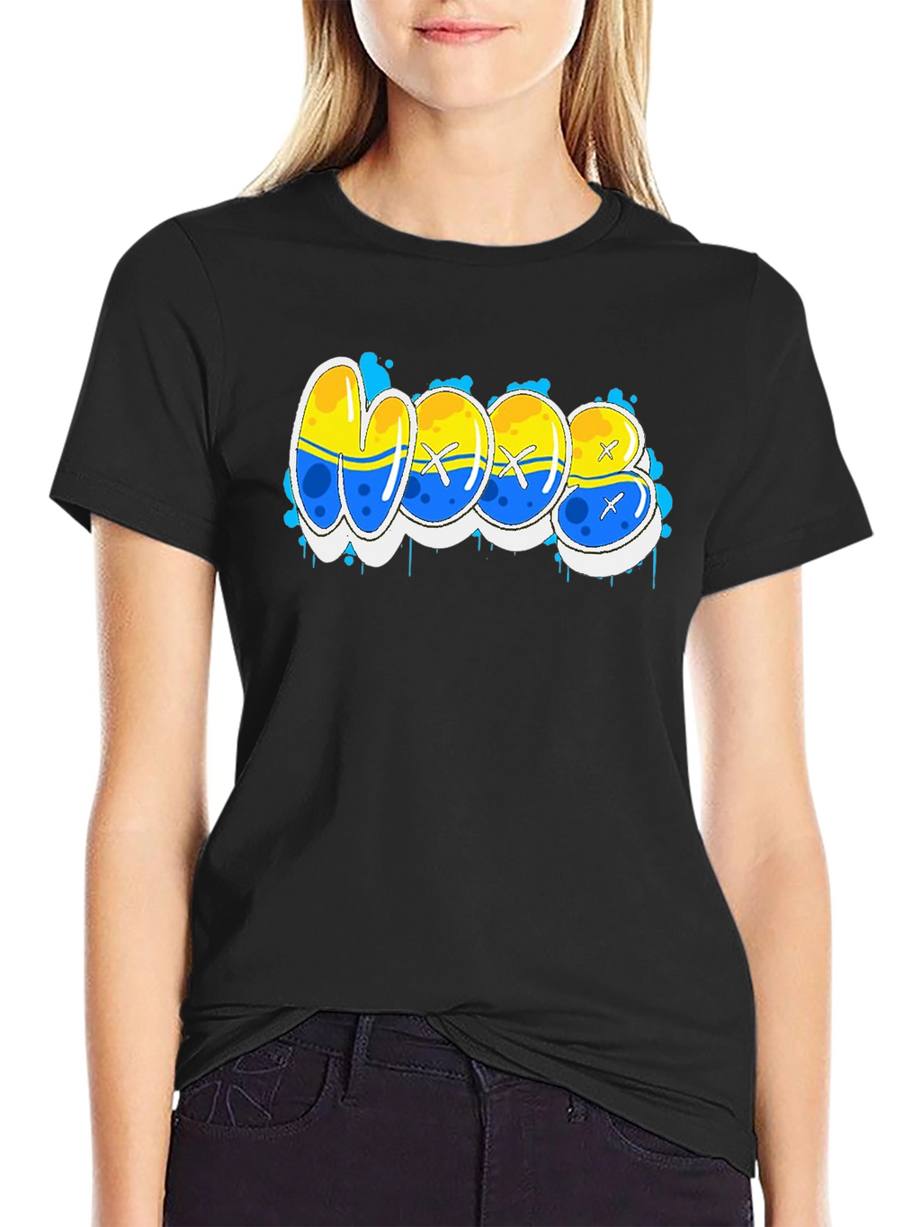 Cool WOOB Graffiti Style Graphic T-Shirt