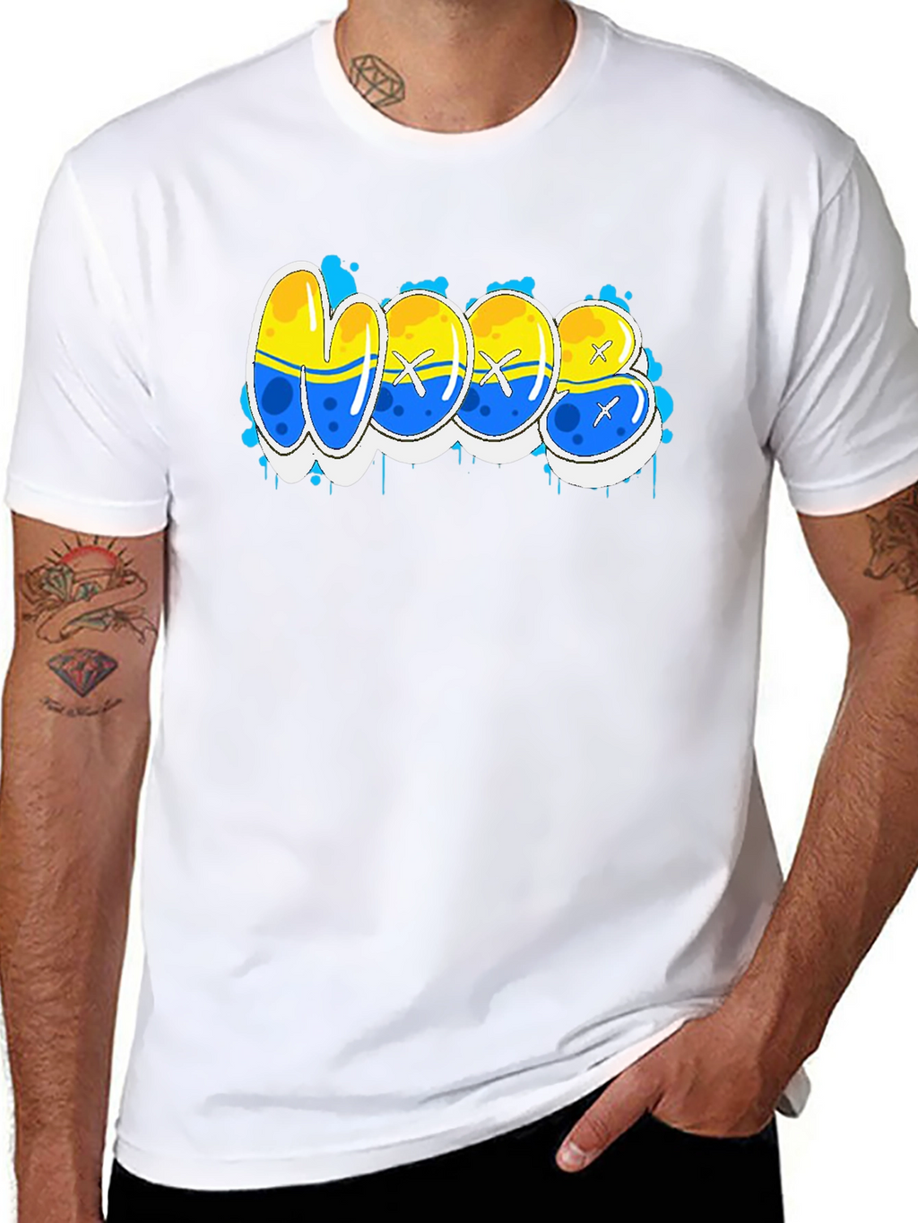 Cool WOOB Graffiti Style Graphic T-Shirt