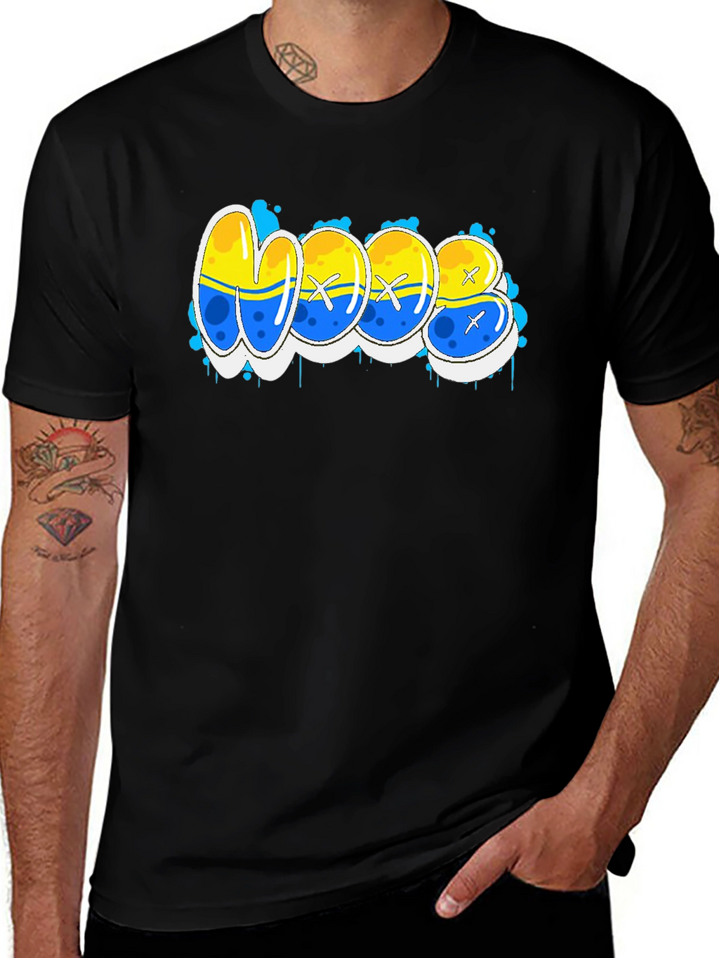 Cool WOOB Graffiti Style Graphic T-Shirt